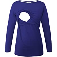 Los mejores  - Smallshow Premamá Tops Camisas De Lactancia Materna De Manga Larga para Mujeres